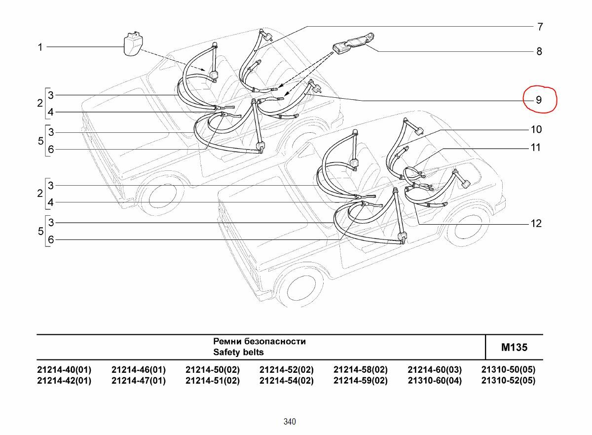 Ersatzteile Lada Niva  Schraube für Kfz Auto Sicherheitsgurt