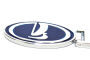 Schlüsselanhänger Metall Lada Logo Chrom/Blau Massiv