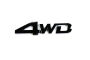 Zierschild Emblem "4WD" Chrom