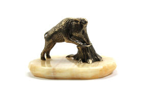 Bronze patiniert "Wildschwein" Modell Skulptur