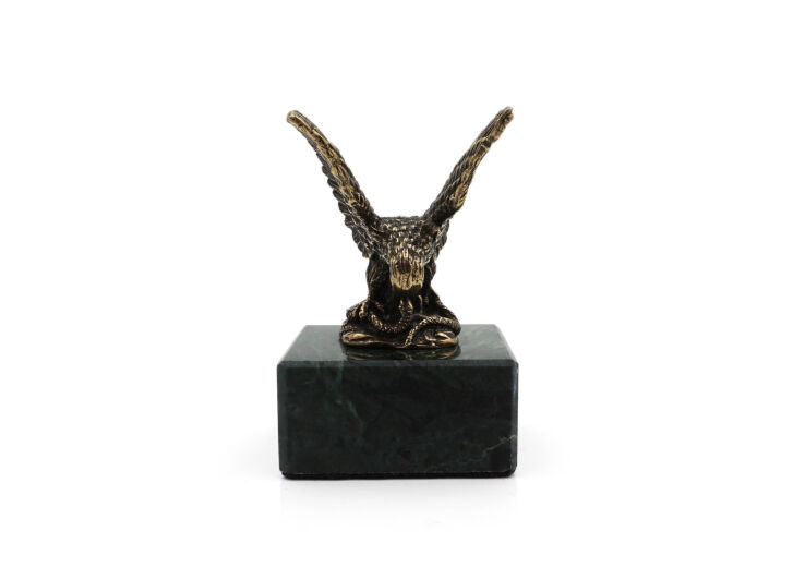 Bronzefigur Adler aus Pjatigorsk auf Naturstein