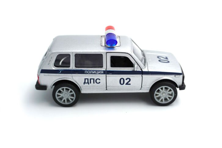 Modellauto Souvenir - Lada Niva 5-Türer (2131) - silber / DPS (Verkehrspolizei)