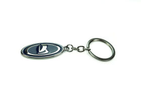Schlüsselanhänger Metall Lada Logo Chrom/Blau